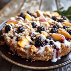 Peach Blackberry Coffee Cake Delight: A Sweet Indulgence for Any Occasion