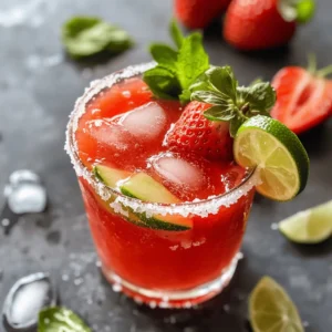 Strawberry Lime Mocktail Margarita: A Refreshing Non-Alcoholic Delight