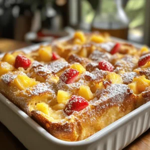 Indulge in Sweet Hawaiian Roll French Toast Bake: A Deliciously Unique Breakfast Treat