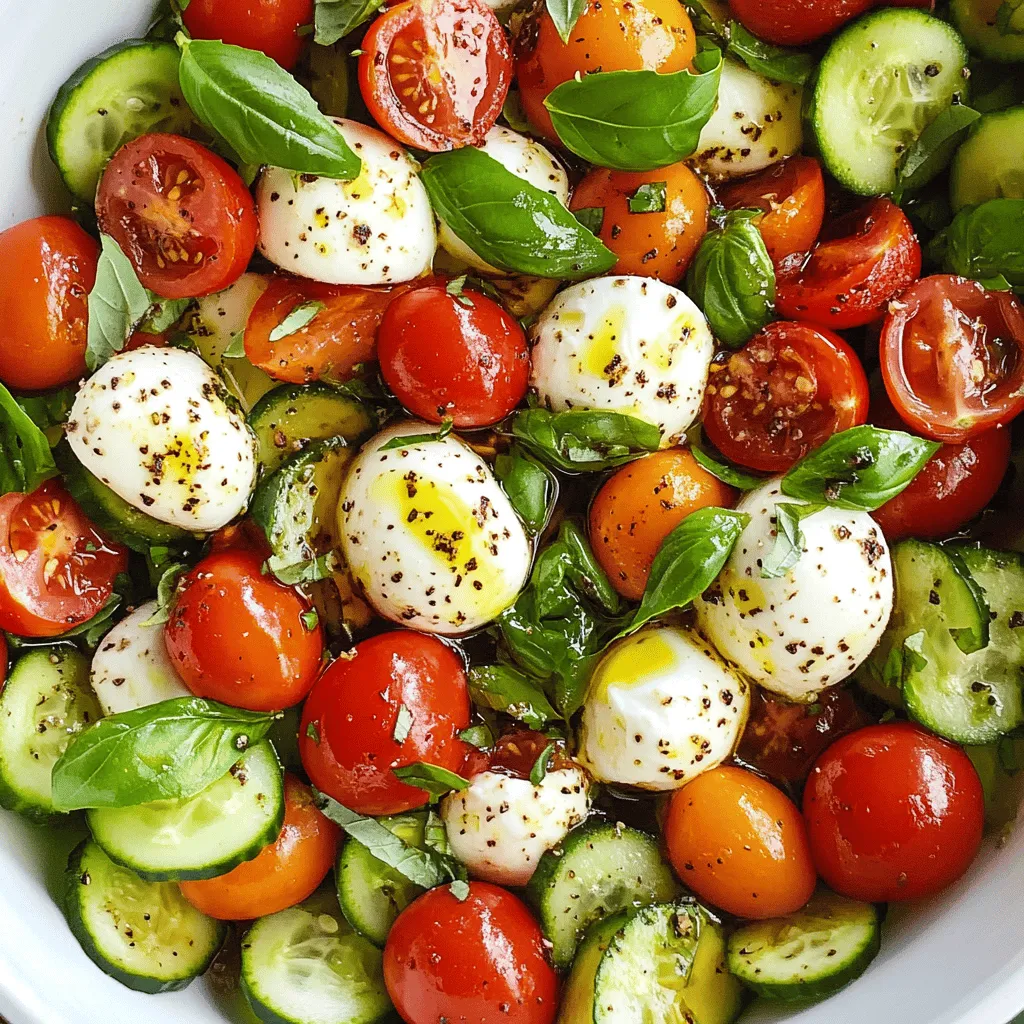 Fresh & Zesty Cucumber Caprese Salad Recipe