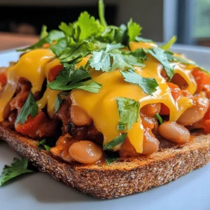 Cheesy Masala Beans on Toast Recipe
